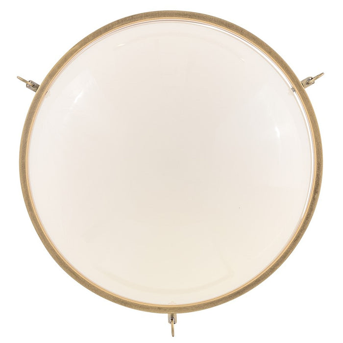 Hinkley Lighting Collins 1Lt 18" Semi-Flush Mount, Brass/Cased Opal