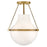 Hinkley Lighting Collins 1Lt 18" Semi-Flush Mount, Brass/Cased Opal