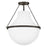 Hinkley Collins 1Lt 23" Semi-Flush Mount, Black Oxide/Cased Opal