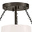 Hinkley Collins 1Lt 23" Semi-Flush Mount, Black Oxide/Cased Opal