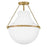 Hinkley Lighting Collins 1Lt 23" Semi-Flush Mount, Brass/Cased Opal