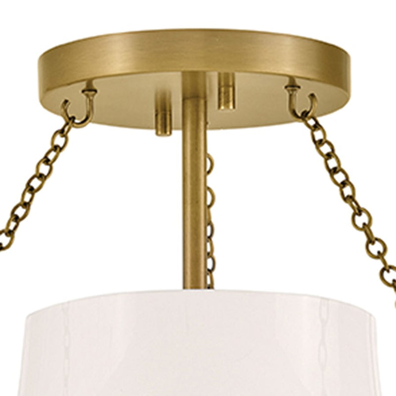 Hinkley Lighting Collins 1Lt 23" Semi-Flush Mount, Brass/Cased Opal