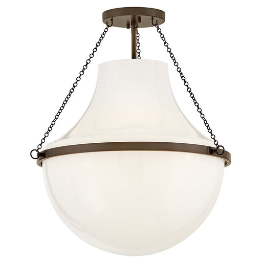 Hinkley Lighting Collins 1Lt 23" Semi-Flush Mount, Bronze/Cased Opal - 46893HZ