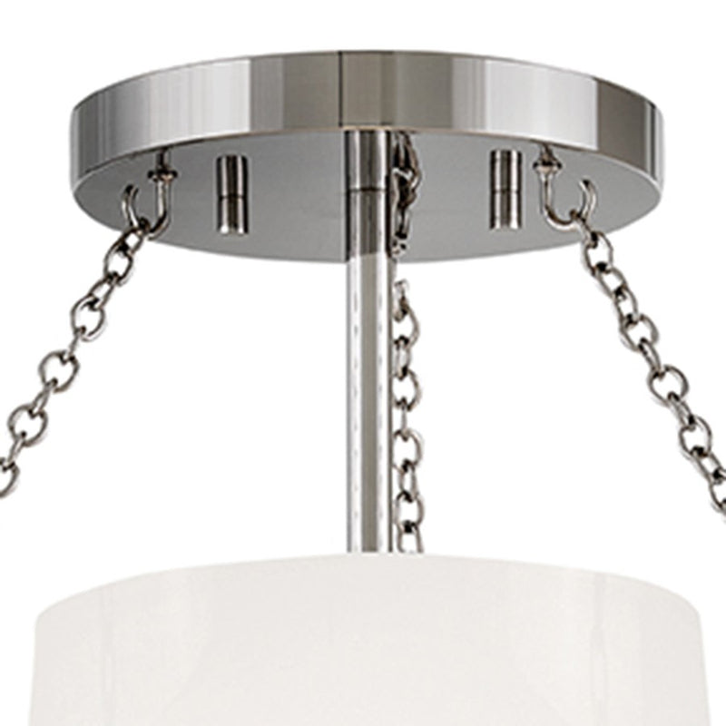 Hinkley Lighting Collins 1Lt 23" Semi-Flush Mount, Nickel/Cased Opal