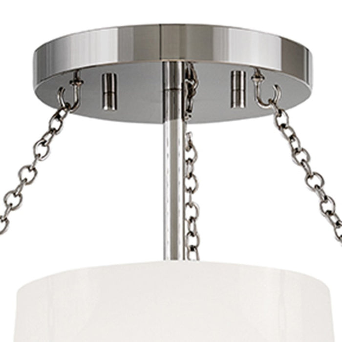 Hinkley Lighting Collins 1Lt 23" Semi-Flush Mount, Nickel/Cased Opal