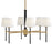Hinkley Lighting Saunders 6Lt 19" Chandelier, Black/Etched Opal