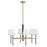 Hinkley Lighting Saunders 6Lt 19" Chandelier, Black/Etched Opal