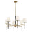 Hinkley Lighting Saunders 6Lt 19" Chandelier, Black/Etched Opal