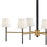 Hinkley Lighting Saunders 6Lt 27" Chandelier, Black/Etched Opal