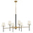 Hinkley Lighting Saunders 6Lt 27" Chandelier, Black/Etched Opal