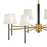 Hinkley Lighting Saunders 8 Light Chandelier, Black/Etched Opal