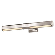 Hinkley Facet 24in 1-Light Wall Sconce | Modern Polished Nickel Steel and Etched Painted White Glass | Bathroom & Hallway Vanity Light | 7 | Model 46983PN