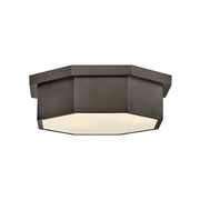 Hinkley Lighting Facet 3 Light Medium Flush Mount, Black Oxide - 46993BX