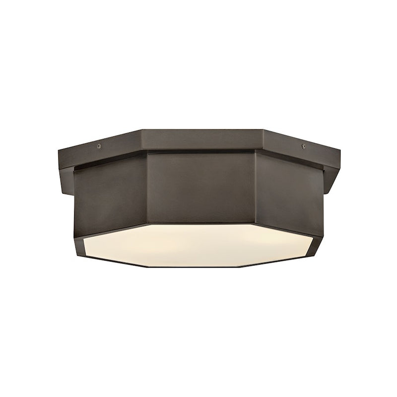 Hinkley Lighting Facet 3 Light Medium Flush Mount, Black Oxide