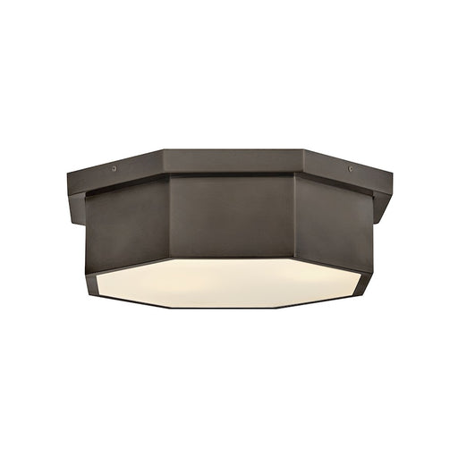 Hinkley Lighting Facet 3 Light Medium Flush Mount, Black Oxide - 46993BX