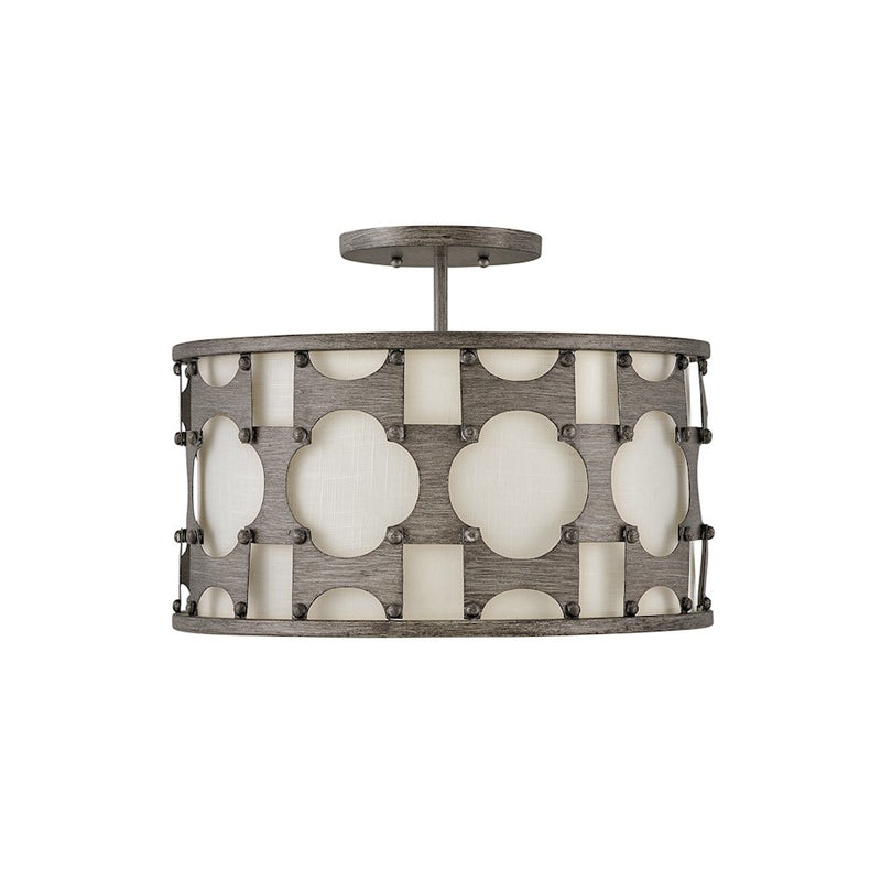 Hinkley Lighting Carter 3 Light Semi-flush, Weathered Bronze