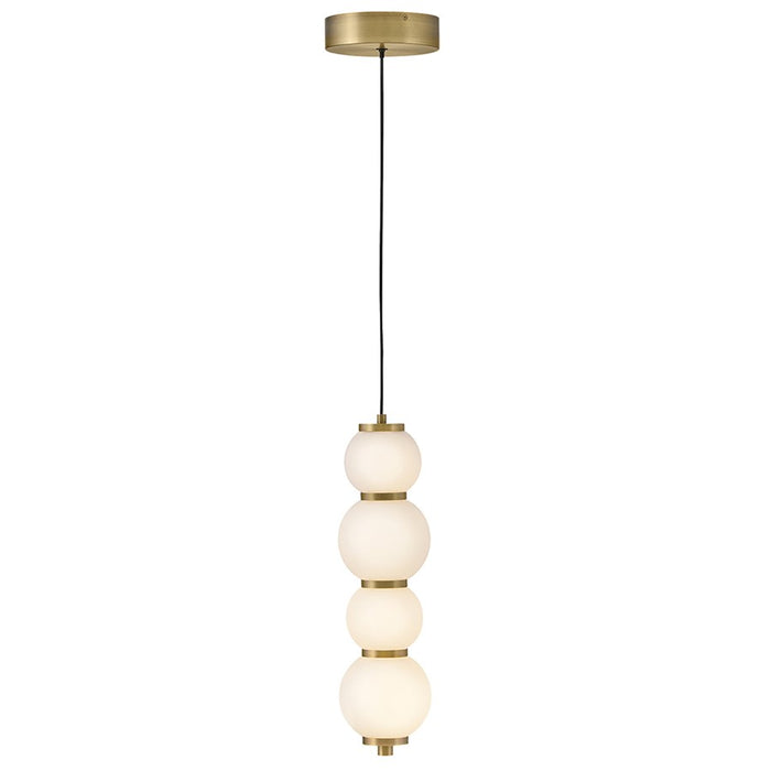 Hinkley Lighting Trigo Pendant, Lacquered Brass/Etched Opal - 47397LCB