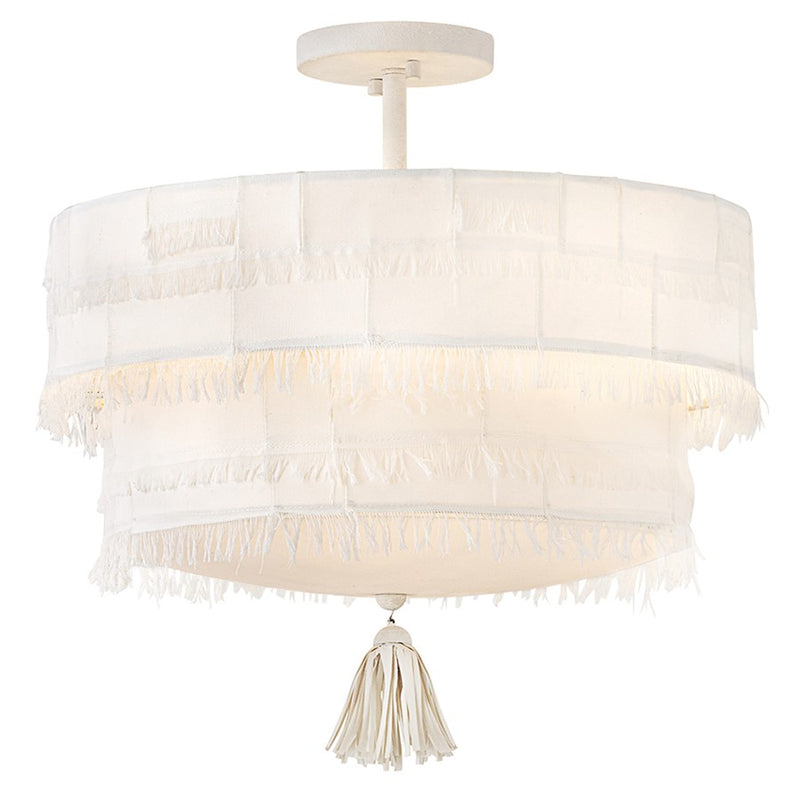 Hinkley Lighting Baya 4 Light Semi-Flush Mount, Textured Plaster