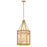 Hinkley Lighting Sura 4 Light Pendant, Distressed Brass/Clear - 47467DA