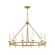 Hinkley Lighting Copley 12Lt 36" Ring Chandelier, Lacquered Brass - 47476LCB
