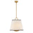 Hinkley Lighting Sonia 3Lt 18" Pendant, Brass/Off-White Linen - 47517LCB-OW