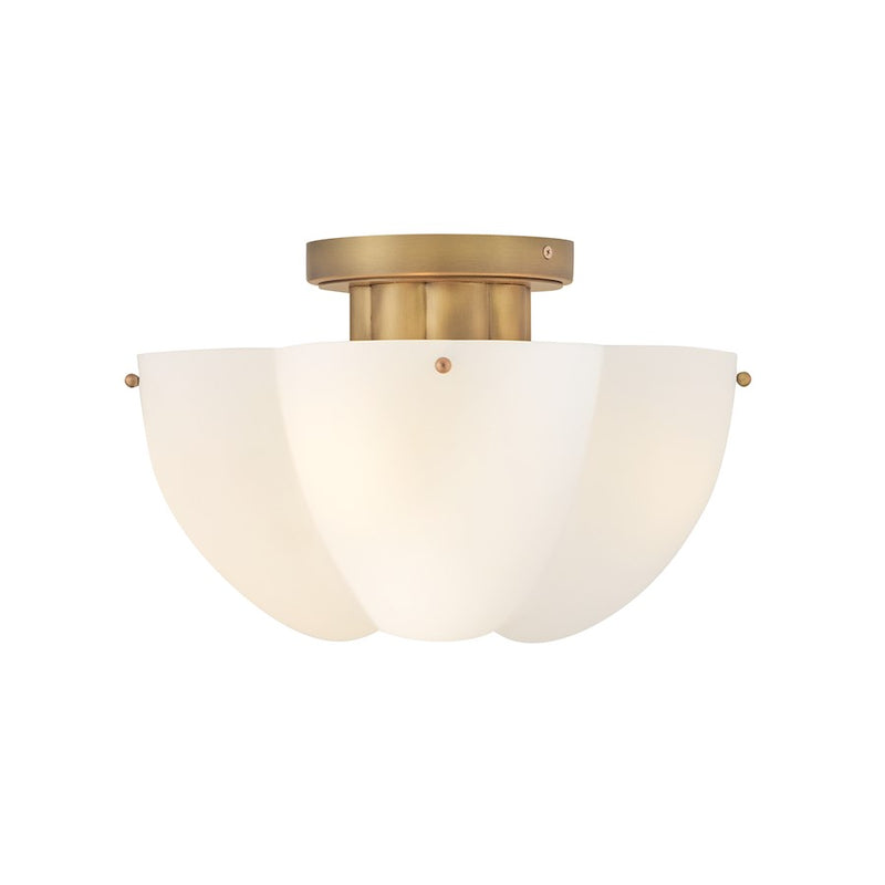 Hinkley Lighting Becca 4 Light Medium Semi-Flush Mount, Heritage Brass