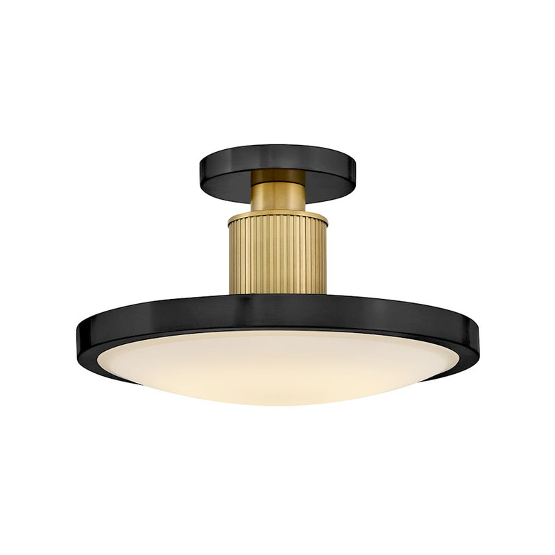 Hinkley Lighting Kieran LED Light Medium Semi-Flush Mount, Black