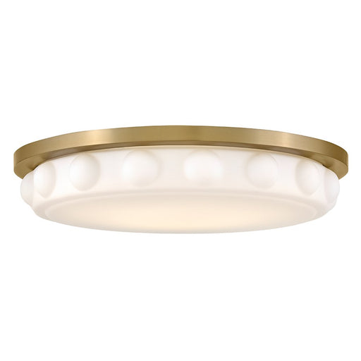 Hinkley Lighting Zoey LED Flush Mount, Lacquered Brass/Etched Opal - 47603LCB