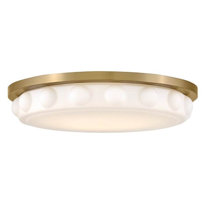 Hinkley Lighting Zoey LED Flush Mount, Lacquered Brass/Etched Opal - 47603LCB