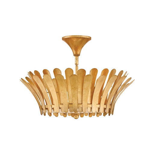 Hinkley Lighting Reina 3Lt 20" Semi-Flush Mount, Distressed Brass - 47693DA