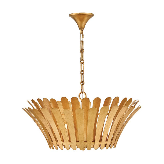 Hinkley Lighting Reina 3Lt 26" Tapered Chandelier, Distressed Brass - 47694DA