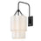 Hinkley Lighting Gwen 1 Light Large Sconce, Black/Off-White Linen - 47730BK