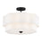 Hinkley Lighting Gwen 4 Light Semi-Flush Mount, Black/Etched White - 47733BK
