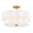 Hinkley Lighting Gwen 4Lt Semi-Flush Mount, Brass/Etched White - 47733LCB