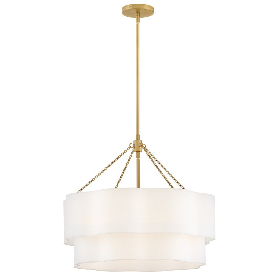 Hinkley Lighting Gwen 5 Light Chandelier, Lacquered Brass - 47734LCB