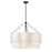 Hinkley Lighting Gwen 8Lt 32" Drum Chandelier, Black/Off-White Linen - 47735BK