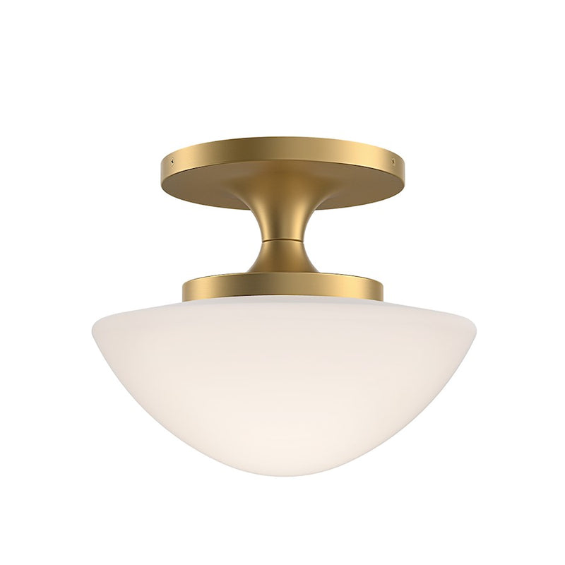 Hinkley Lighting Knox 1 Light Small Semi-Flush Mount, Lacquered Brass