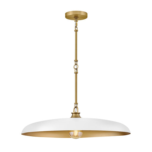 Hinkley Lighting Sadie 1Lt 24" Dome Chandelier, Brass/Chalk White - 48165LCB-CI