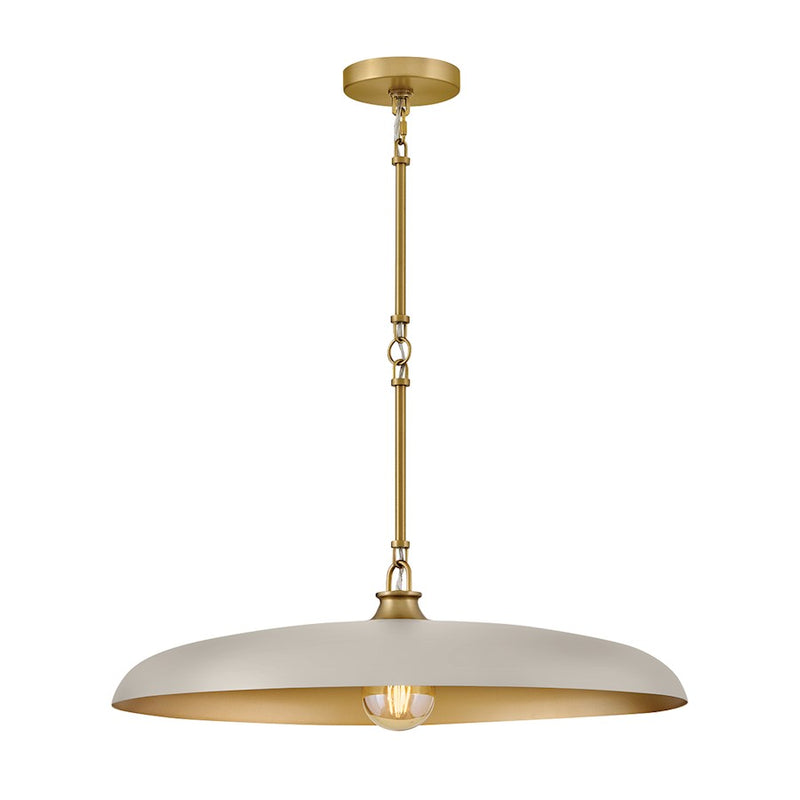 Hinkley Lighting Sadie 1Lt 24" Dome Chandelier, Lacquered Brass