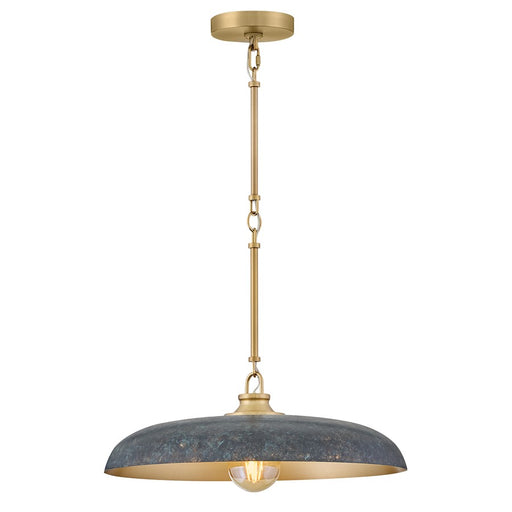 Hinkley Lighting Sadie 1Lt 6" Pendant, Brass/Antique Verdigris - 48167LCB-AV