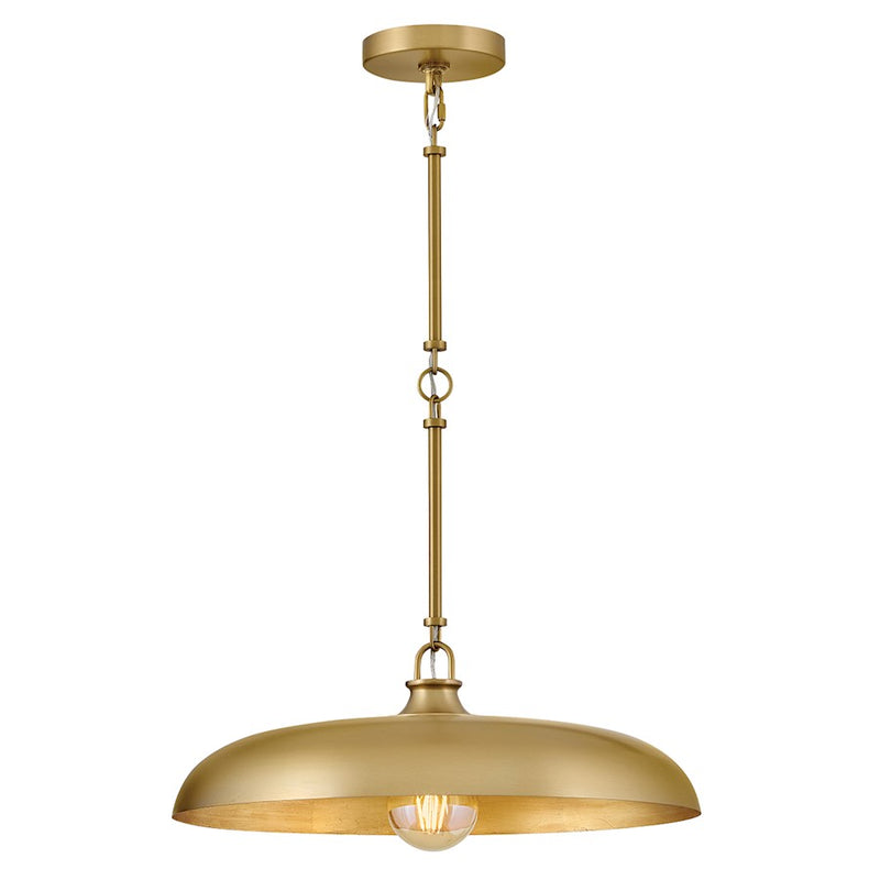 Hinkley Lighting Sadie 1Lt 18" Dome Pendant, Brass/Brass