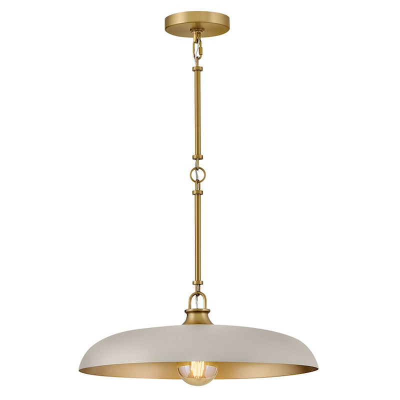 Hinkley Lighting Sadie 1Lt 18" Dome Pendant, Lacquered Brass - 48167LCB-LTP