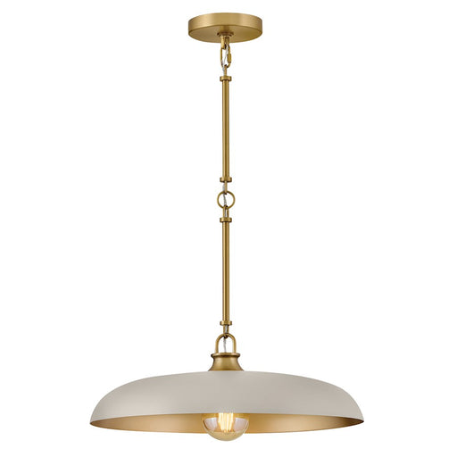 Hinkley Lighting Sadie 1Lt 18" Dome Pendant, Lacquered Brass - 48167LCB-LTP
