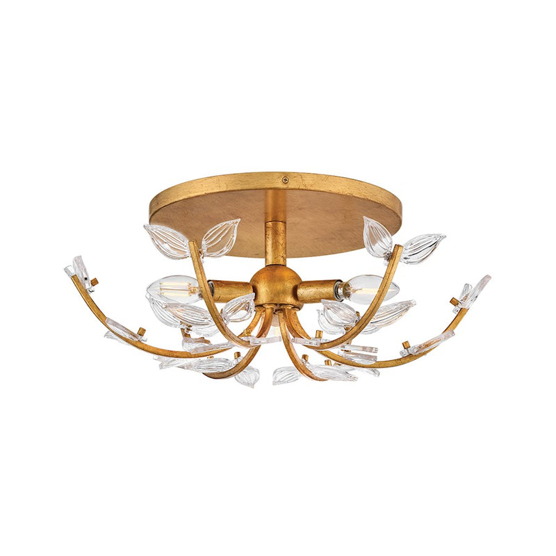 Hinkley Lighting Aliso 3Lt 20" Semi-Flush Mount, Distressed Brass - 48283DA
