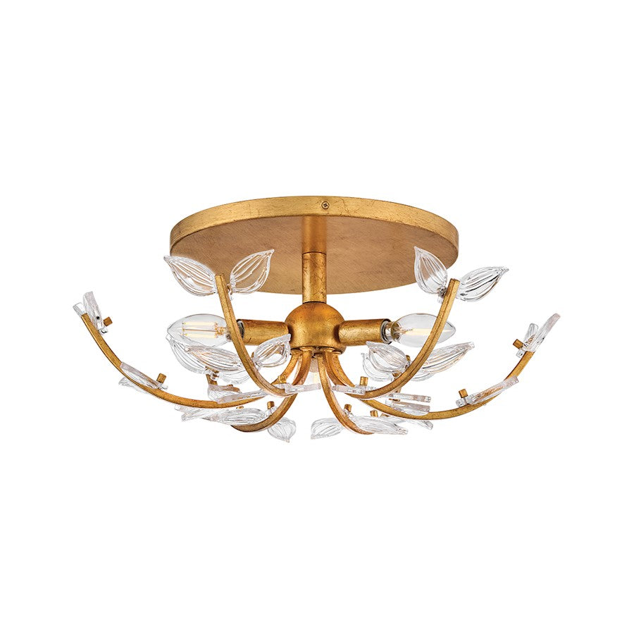 Hinkley Lighting Aliso 3Lt 20" Semi-Flush Mount, Distressed Brass - 48283DA