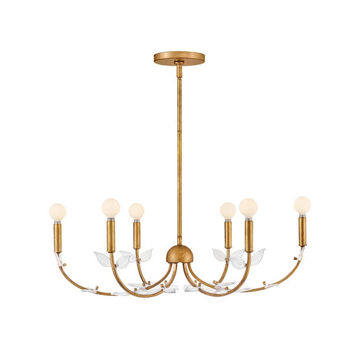 Hinkley Lighting Aliso 6 Light Medium Chandelier, Distressed Brass - 48286DA