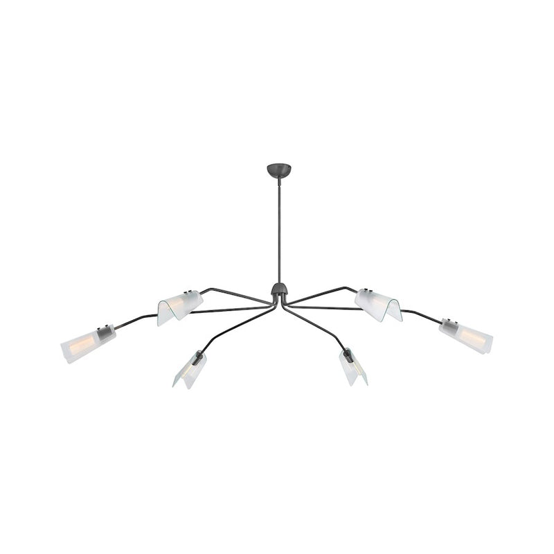Hinkley Lighting Altman 6Lt 60" Low Profile Chandelier, Gunmetal