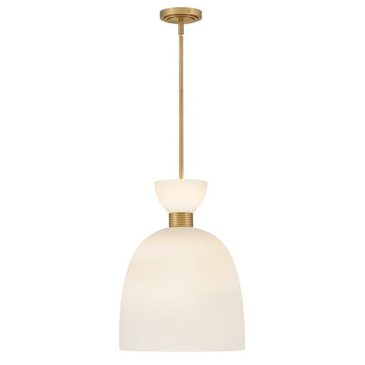 Hinkley Lighting Tallulah 1Lt Pendant, Lacquered Brass/Etched Opal - 48347LCB