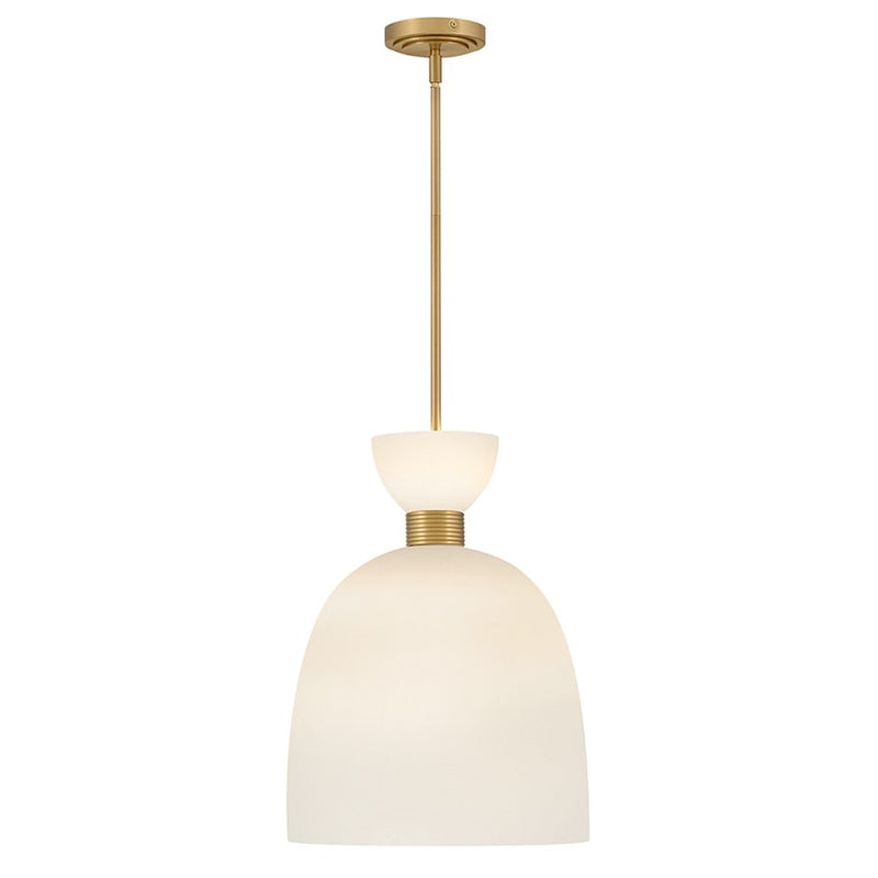 Hinkley Lighting Tallulah 1Lt Pendant, Lacquered Brass/Etched Opal