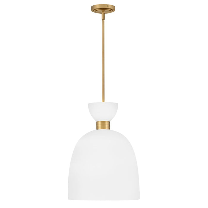 Hinkley Lighting Tallulah 1Lt Pendant, Lacquered Brass/Etched Opal